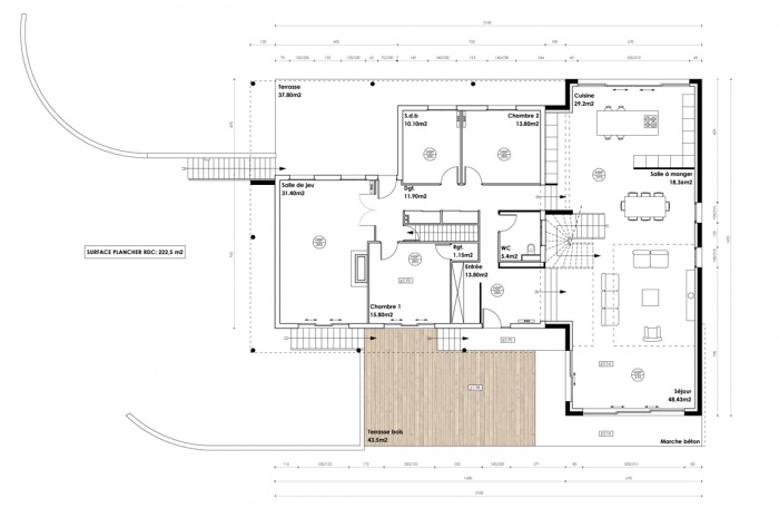 Extension contemporaine et rnovation d'une maison individuelle : 3