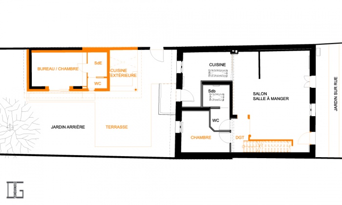 SURELEVATION LIX : Plan Rdc projet