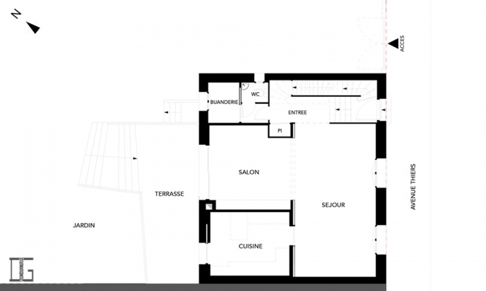 MAISON CCXCII : Plan Rdc projet