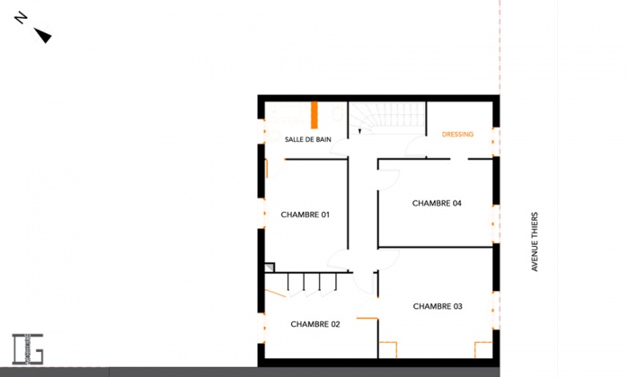 MAISON CCXCII : Plan R+1 existant